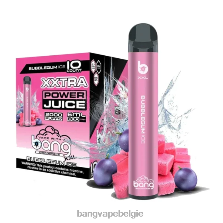 Bang Vape XXL 2000 trekjes kauwgom ijs 4FB4R15 - Vape Gang Flavors